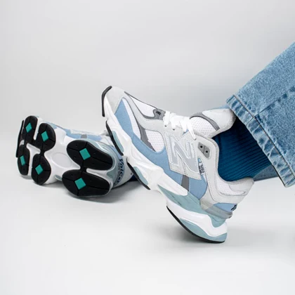 کتانی اسپرت مردانه و زنانه مدل نیوبالانس 9060 NEW BALANCE رنگ طوسی آبی کد 8935