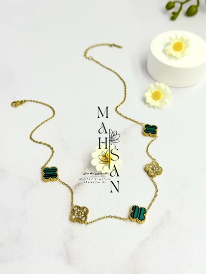 گردنبند زنانه ونکلیف کد XU4075 طرح طلا
