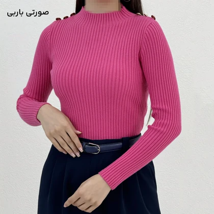 بلوز بافت زنانه سرشانه دکمه | آی بولک