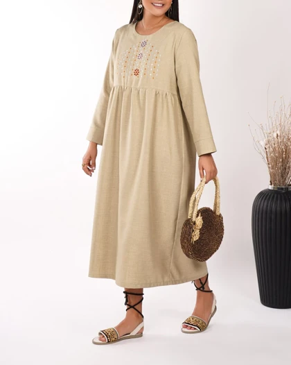 پیراهن ساحلی گلدوزی شده