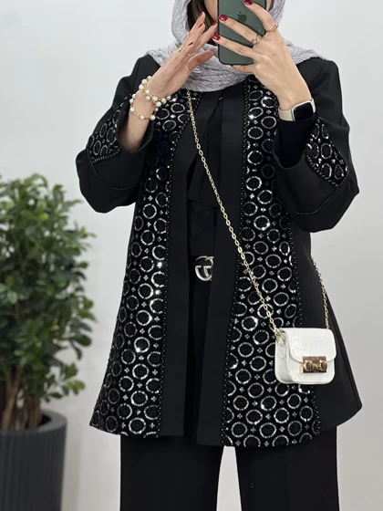 مانتو مجلسی سوزندوزی ژاوه(ایراد دار)