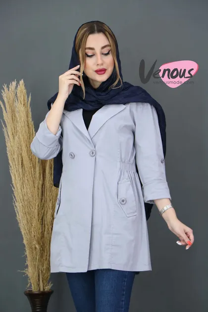مانتو دو دکمه کمرگت
