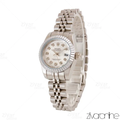 ساعت رولکس دیت جاست زنانه تمام سیلور 104954