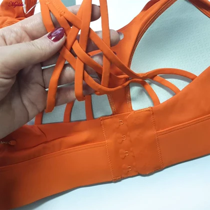 نیم‌تنه ورزشی زنانه ماییلدا مدل اسپورت پد ثابت پشت ضربدری کد 4848