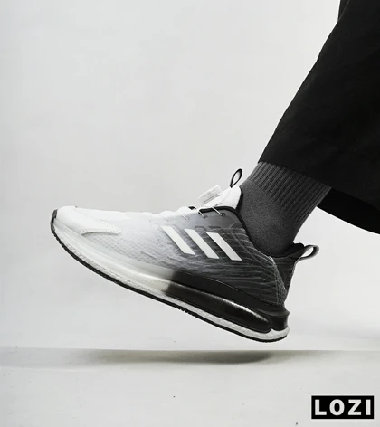 کفش کتانی مردانه مشکی سفید ADIDAS Solar disk V2