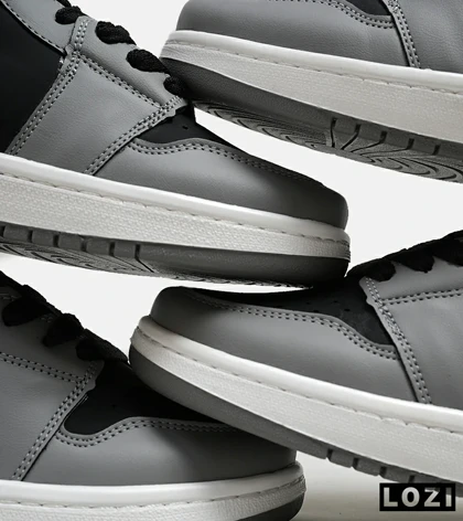 کفش کتانی مردانه طوسی مشکی نارنجی نایک NIKE jordan 1