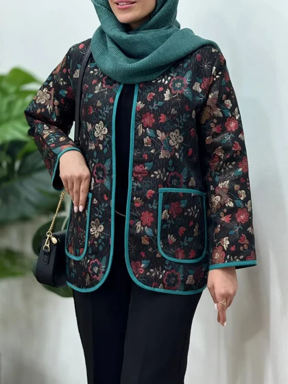 مانتو کتی ژاکارد گلیا (ارسال رایگان)(ایراد دار)