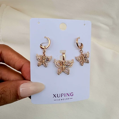 نیم ست پروانه برجسته ژوپینگ بدون زنجیر