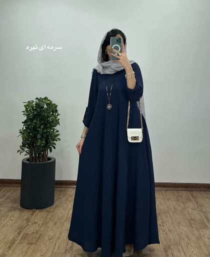 پیراهن مانتویی بلند دلفان 2