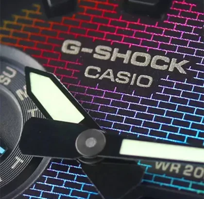 ساعت جی شاک2100مشکی صفحه رنگی