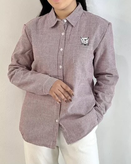 شومیز داخل تمام خز راه راه کد 5432