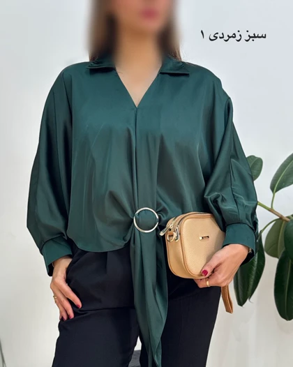 شومیز مزونی ساتن جلوگره