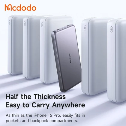 پاوربانک 10000 مک دودو مدل MCDODO 10000MAH 20W METAL ULTRA-THIN POWER BANK MC-378