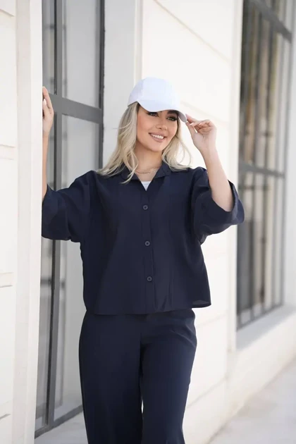 شومیز شلوار پری جلو دکمه