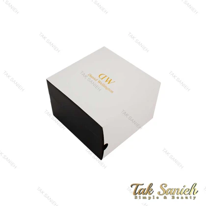 ساعت دنیل ولینگتون مستطیلی زنانه رزگلد بند چرم صورتی DW-10616-L