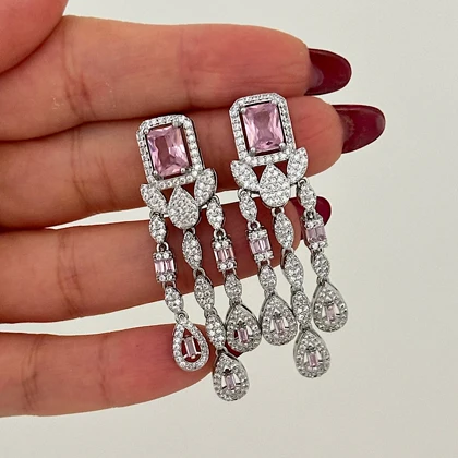 گوشواره زنانه طرح جواهر کد 812