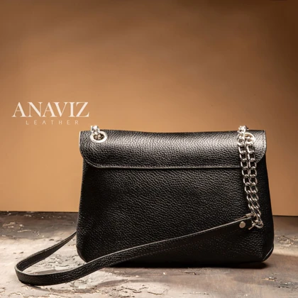 کیف زنانه چرم طبیعی مدل آناویز چرم(فلوتر)