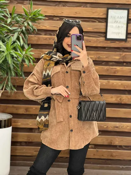 مانتو کبریتی کمردار