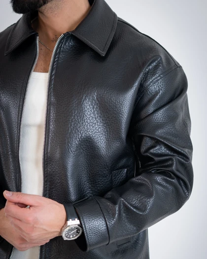 کاپشن چرم مردانه آدالان_کد4788