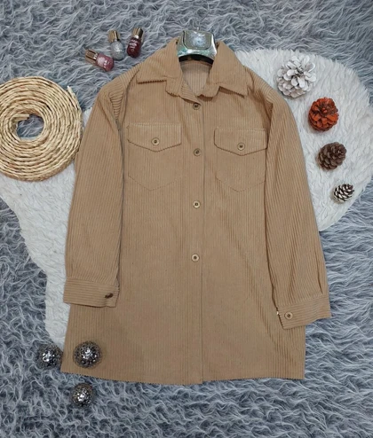 مانتو پاییزه شادان ( مخمل حوله ای)
