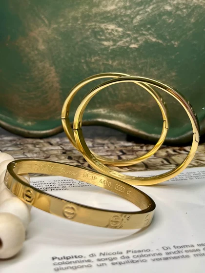 دستبند کارتیه عمری پهن