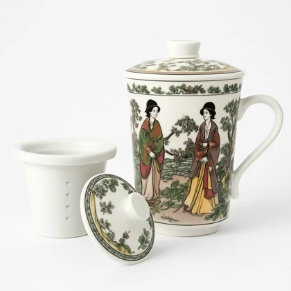 لیوان دمنوش طرح دختر