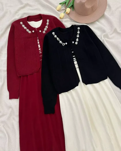 ست سارافون و کت بافت کد 5359