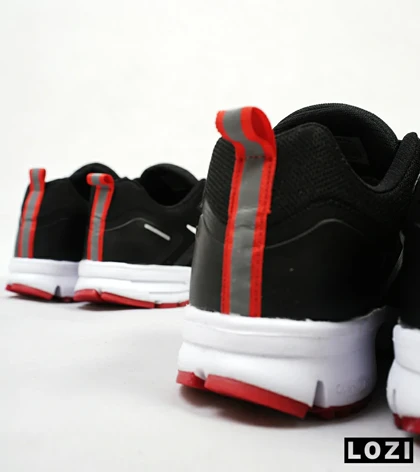 کفش کتانی مردانه مشکی سفید قرمز 24 NIKE zoom structure