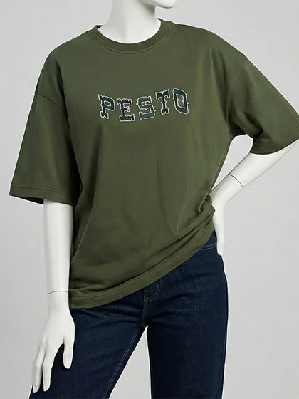 تیشرت باکسی پستو