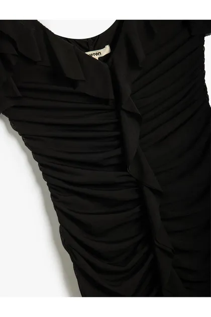 لباس مینی بند بند دار با آستر توری 4SAK80033EK