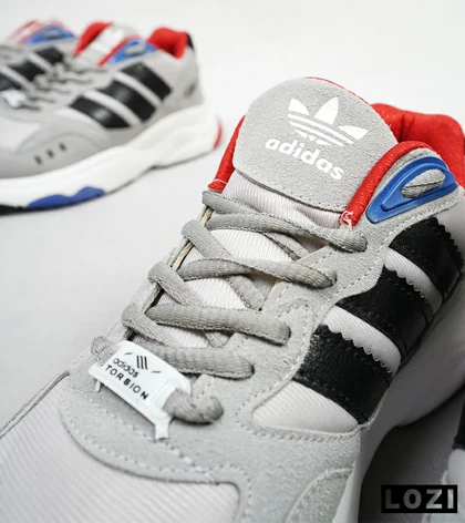 کفش کتانی مردانه طوسی مشکی ADIDAS torsion