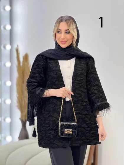 مانتو فکورا آستین پر