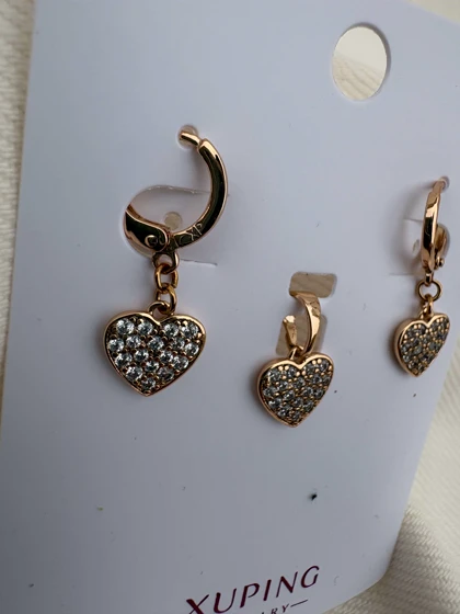 نیم ست قلب ژوپینگ قفل کلیپسی بدون زنجیر