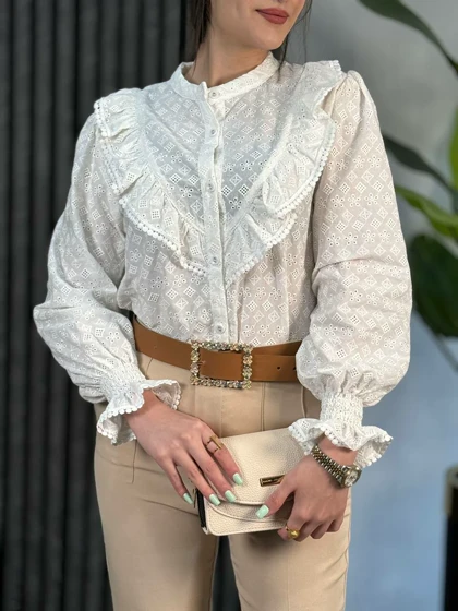 شومیز سوزن دوزی کد 1763