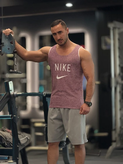 رکابی ورزشی حلقه‌ای Nike Logo پارچه نخ پنبه