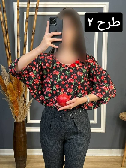 شومیز فلور پاپیونی کد 1459