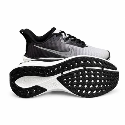 کتانی زیره بست مردانه مدل رانینگ نایکی طوسی و سفید NIKE