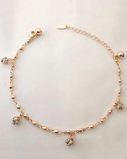 پابند آویز گوی نگین‌دار YSX