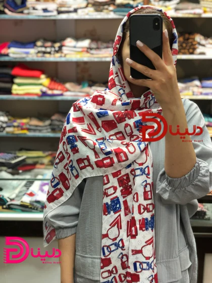 شال نخی طرح lv