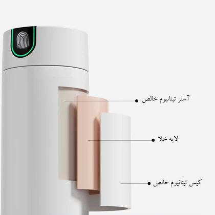 فلاسک هوشمند فونجیا FUNJIA مدل FJ-TA015 تیتانیومی 450 میلی لیتری