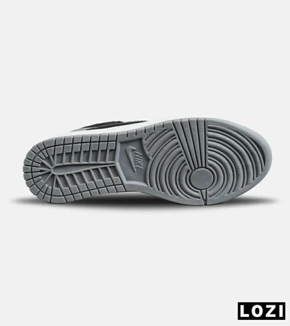 کفش کتانی ساق‌دار مردانه و زنانه مشکی طوسی NIKE jordan 1 مدل 7698