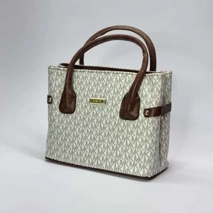 کیف دستی طرحMichael Kors مدل کلاسیک رنگ سفید طوسی