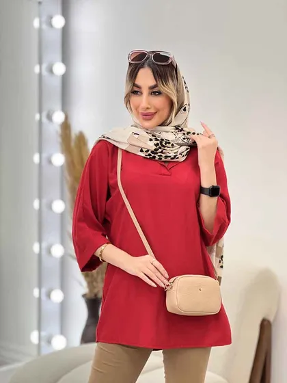 مانتو جلو بسته یقه دار