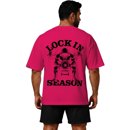 تیشرت مردانه زنانه اورسایز نخی 1991 Lock In Season مدل TS19110