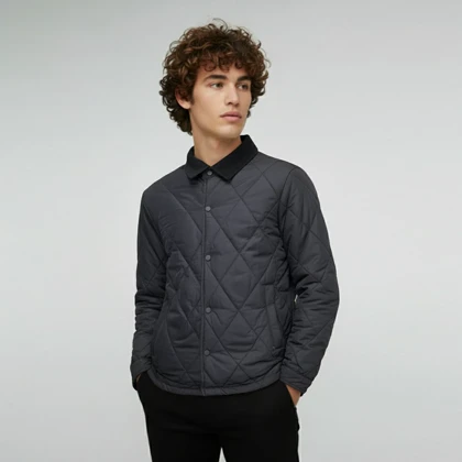 کاپشن طرح لوزی یقه کبریتی 88300