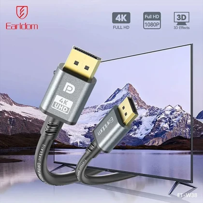 کابل DisplayPort به HDMI 4K ارلدام Earldom مدل ET-W38 طول 3 متر