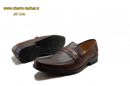 کفش رسمی طبی مردانه بدون بند چرم طبیعیblpm