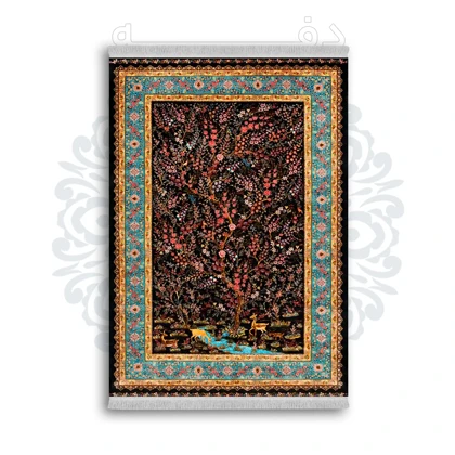 *جدید* فرشینه از جنس پارچه شانل مخمل ترک طرح فانتزی برند دفه کد 556