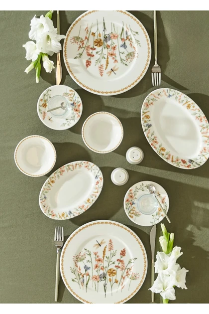 سرویس صبحانه‌خوری 12 نفره Bella Maison مدل Flores استون‌ور - چندرنگ