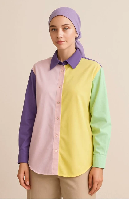 شومیز رنگین کمان زنانه کد 403047